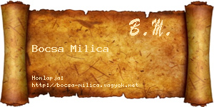 Bocsa Milica névjegykártya